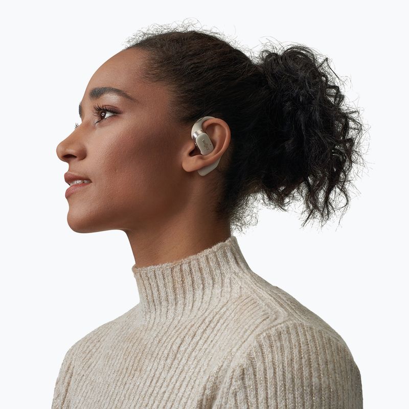 Shokz OpenFit beige wireless headphones 16