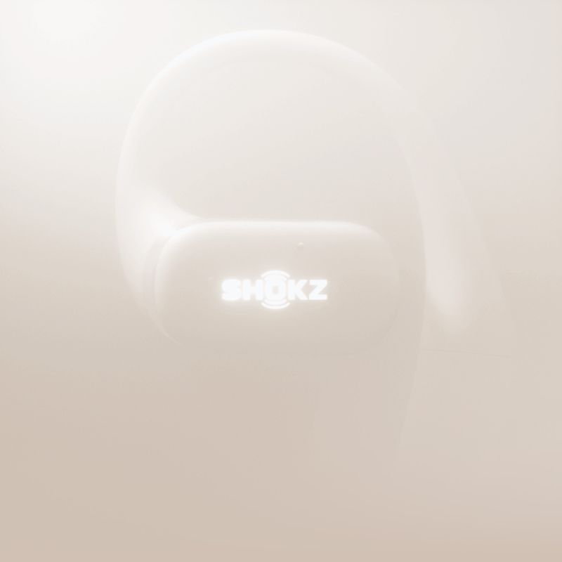 Shokz OpenFit beige wireless headphones 19