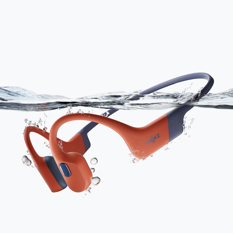 Shokz OpenSwim Pro red wireless headphones 13