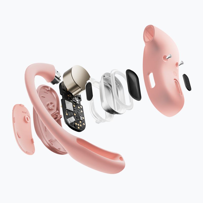 Shokz OpenFit Air pink wireless headphones 8