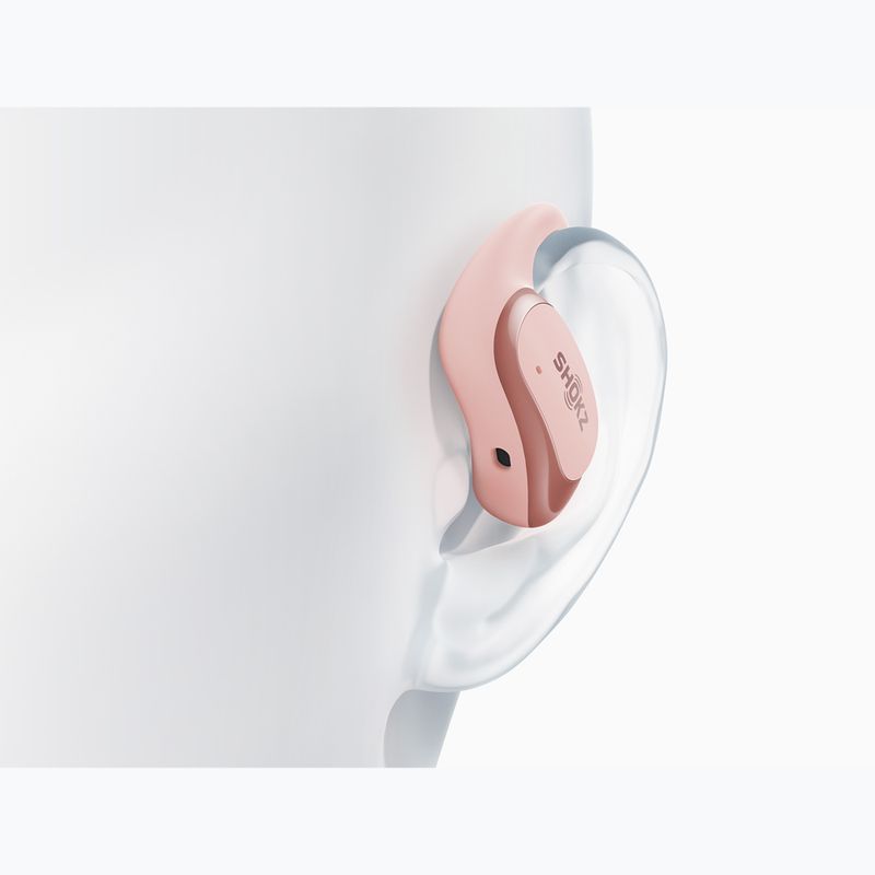 Shokz OpenFit Air pink wireless headphones 9