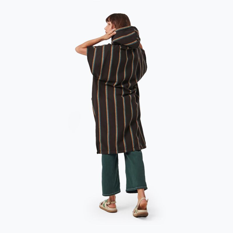 Slowtide Baja Stripe black poncho 2