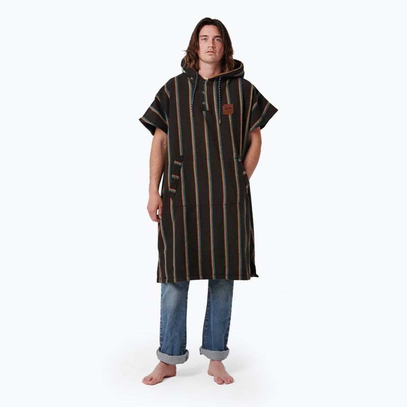 Slowtide Baja Stripe black poncho 4