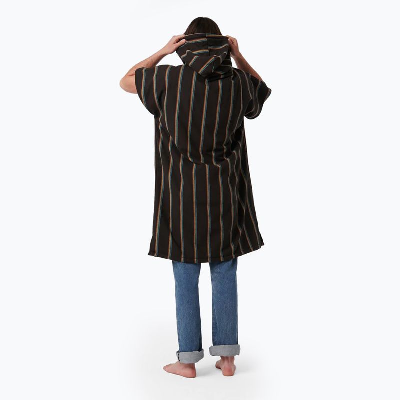 Slowtide Baja Stripe black poncho 5