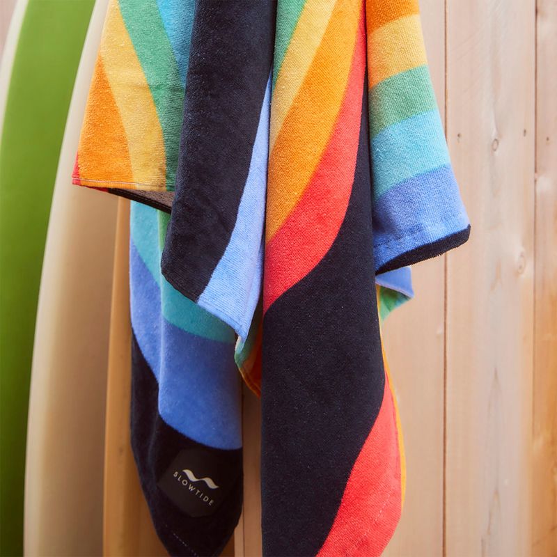 Slowtide Roygbiv Beach black towel 3