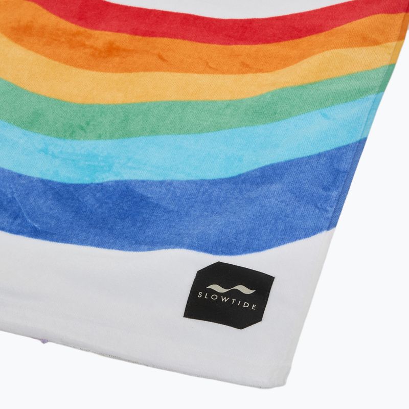 Slowtide Roygbiv Beach white towel 2