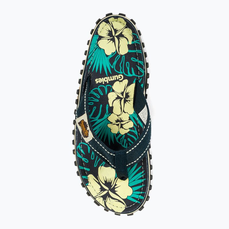 Gumbies Islander blue hibiscus flip flops 5