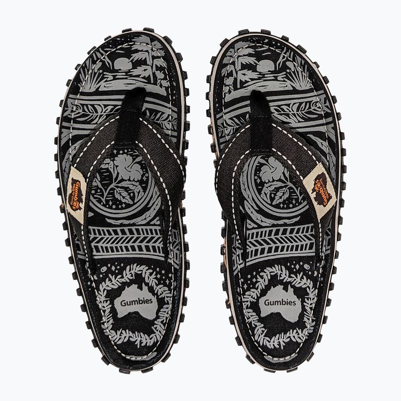Gumbies Islander flip flops midnight black 8