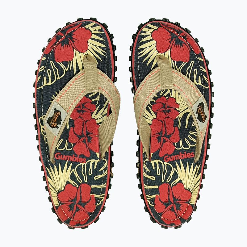 Gumbies Islander denim hibiscus flip flops 8