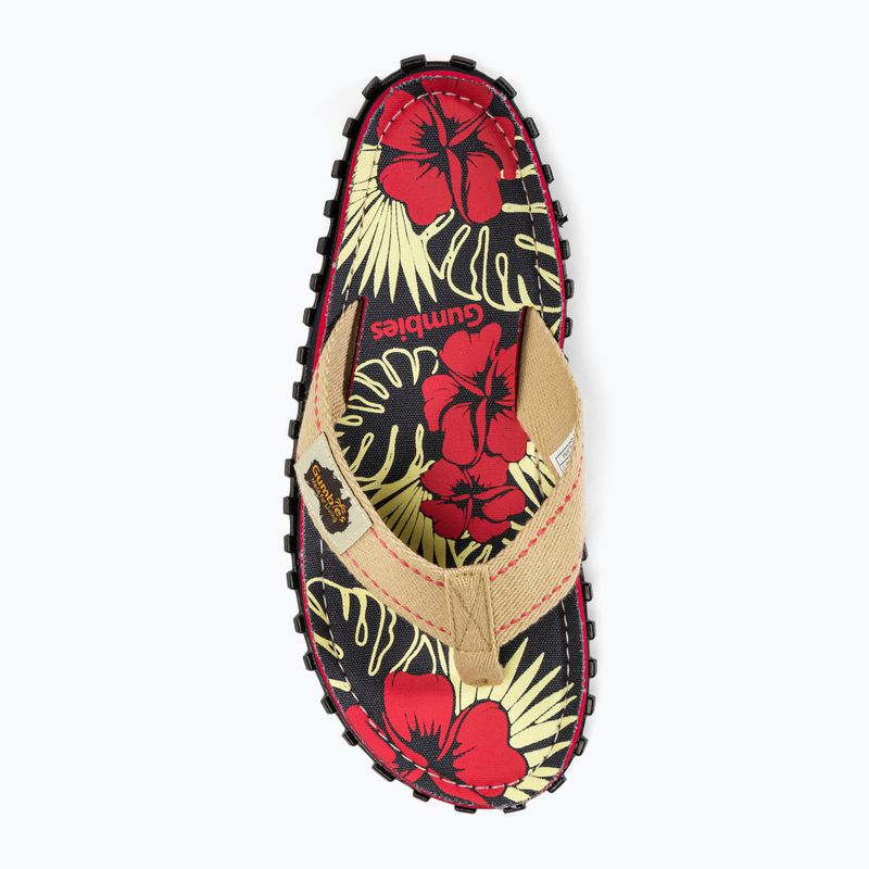 Gumbies Islander denim hibiscus flip flops 5