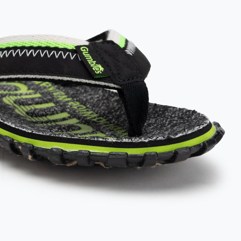 Gumbies Cairns lime flip flops 7