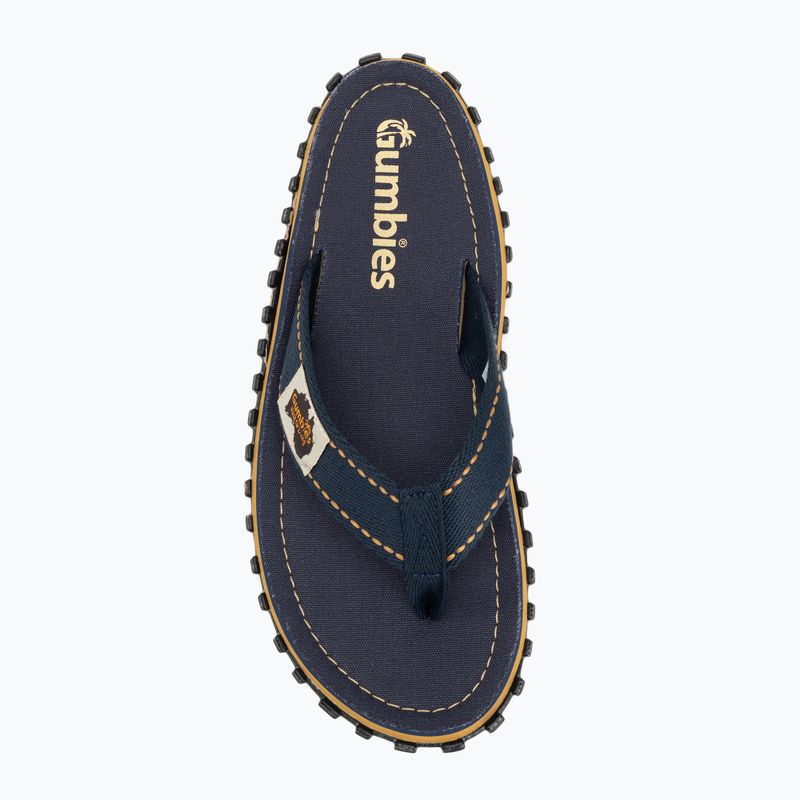 Gumbies Islander flip flops classic navy 5