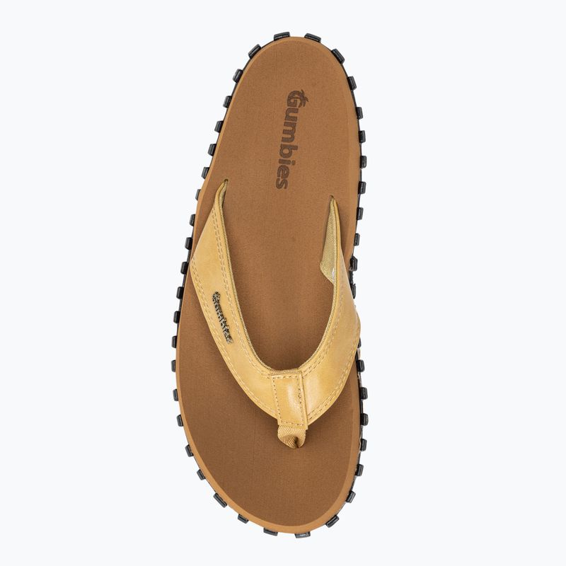 Gumbies Vegovert tan flip flops 5