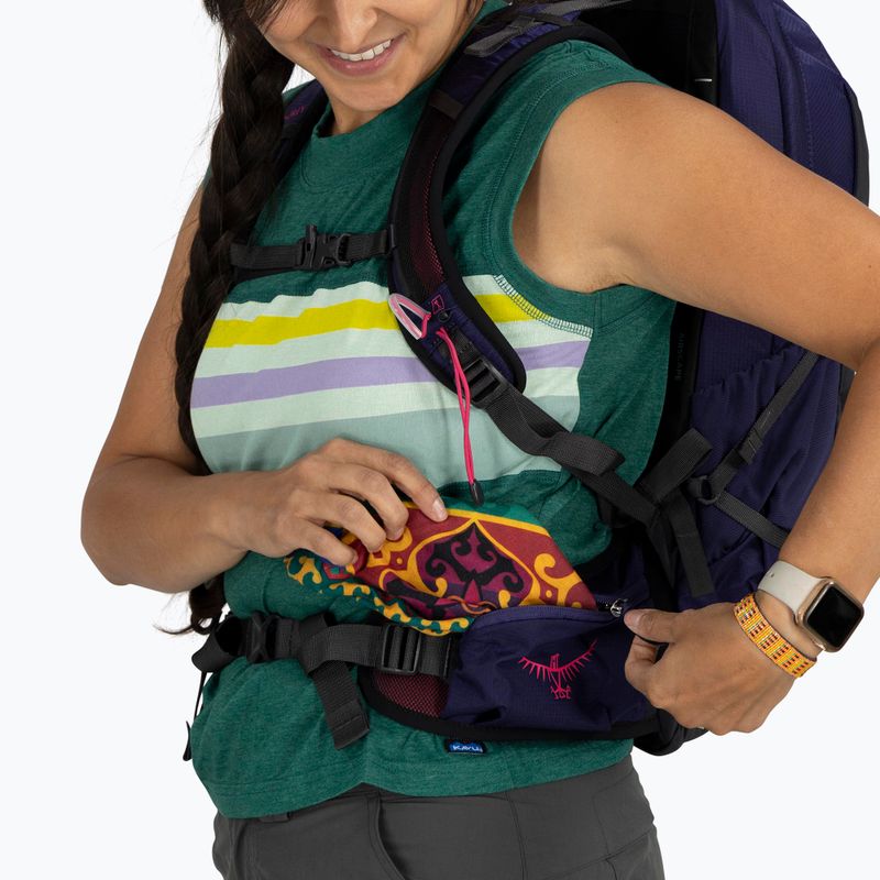 Women's hiking backpack Osprey Tempest 11 l deep fig/ hotspot pink 8