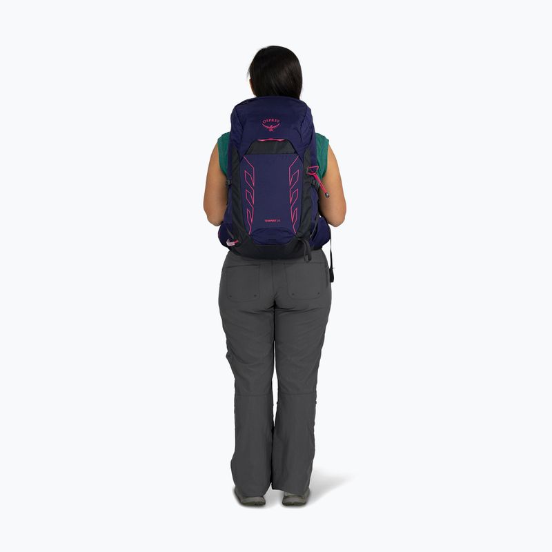 Women's hiking backpack Osprey Tempest 26 l deep fig/ hotspot pink 5