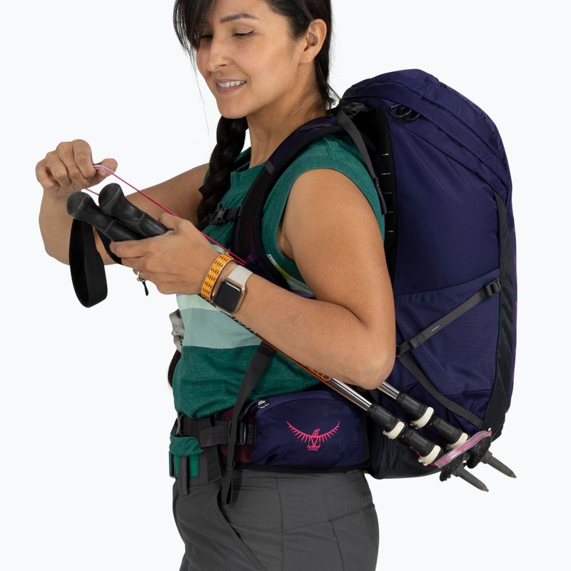 Women's hiking backpack Osprey Tempest 26 l deep fig/ hotspot pink 8