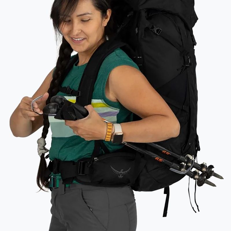 Women's trekking backpack Osprey Tempest 44 l black / coal grey 9