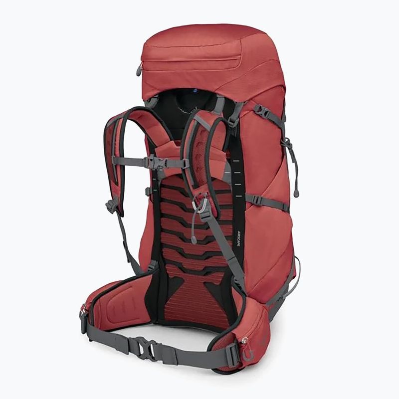Women's trekking backpack Osprey Tempest 44 l red pampas/Coal Grey 2