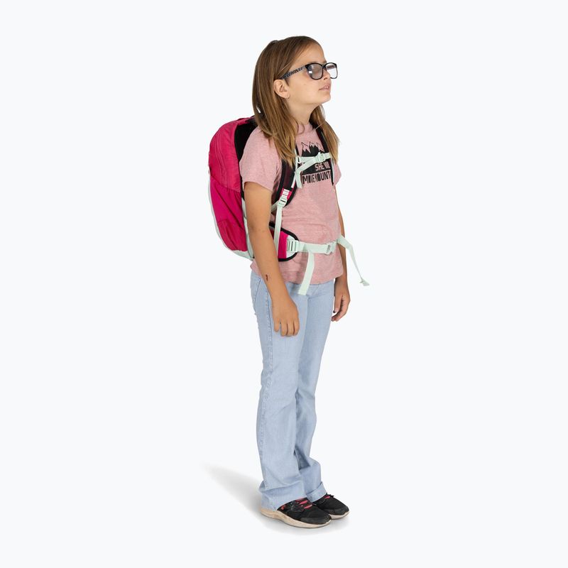 Children's hiking backpack Osprey Talon Jr 11 l hotspot pink 7