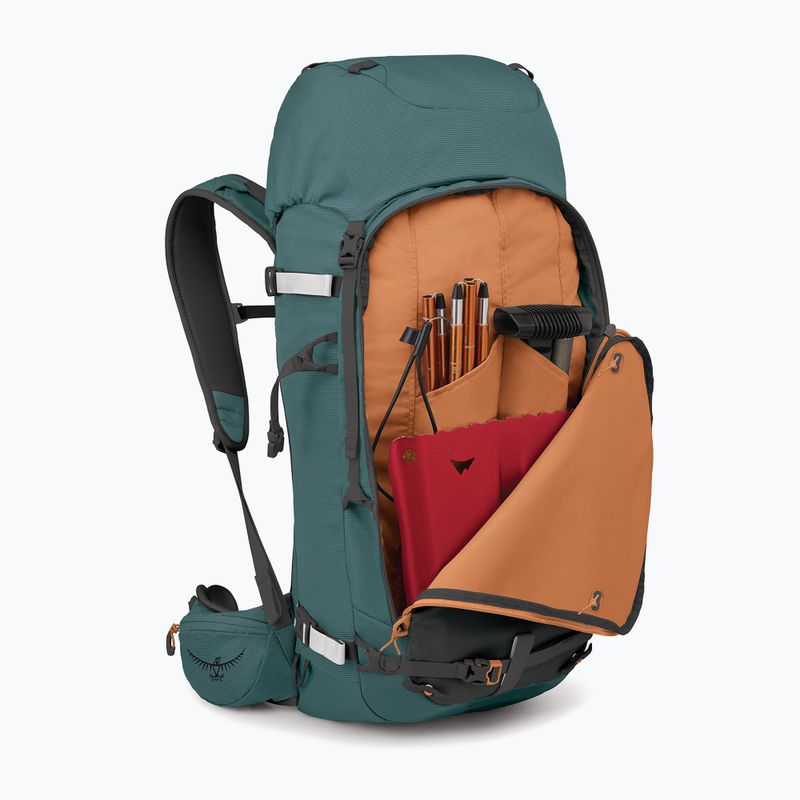 Ski touring backpack Osprey Soelden 45 l cascade blue/raven black 4