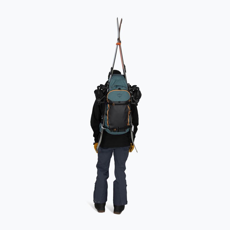 Ski touring backpack Osprey Soelden 45 l cascade blue/raven black 9