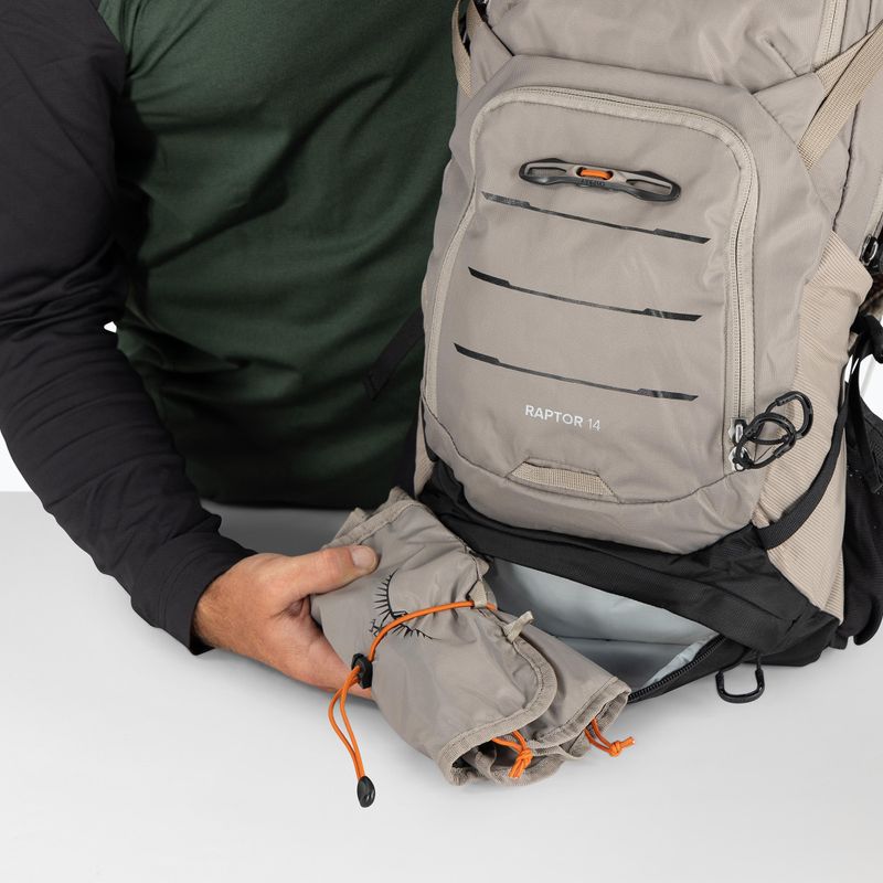 Osprey Raptor 14 bike backpack + 2.5 litre tank pediment grey 11