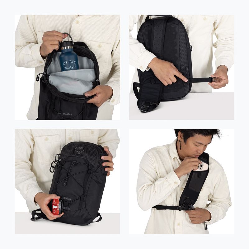 Urban sling bag Osprey Quasar Sling 6 l black 13