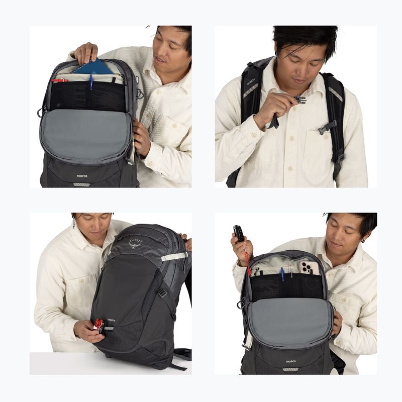Urban backpack Osprey Tropos 32 l phantom grey heather 10