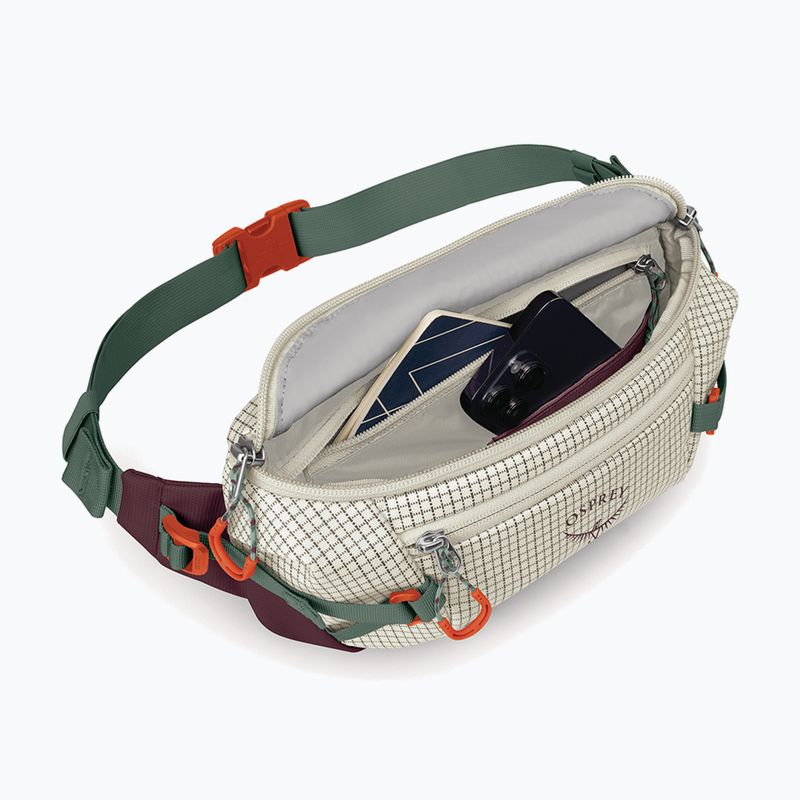 Waist bag Osprey Transporter Waist Pack 3 l mystery white/moody burgundy 4