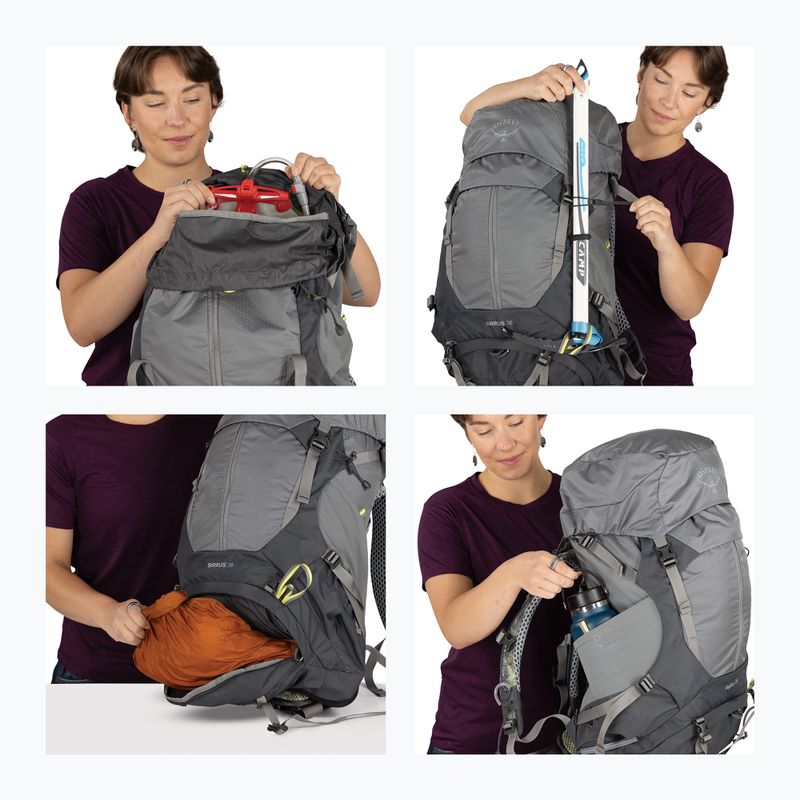 Women's hiking backpack Osprey Sirrus 36 l medium grey 15