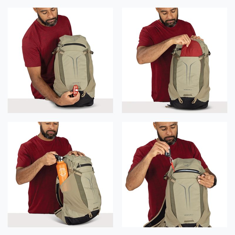 Hiking backpack Osprey Sportlite 22 l olive tan 12