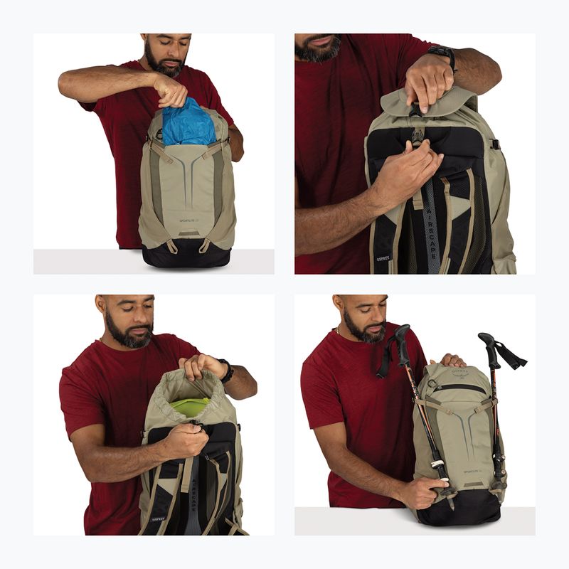 Hiking backpack Osprey Sportlite 22 l olive tan 13