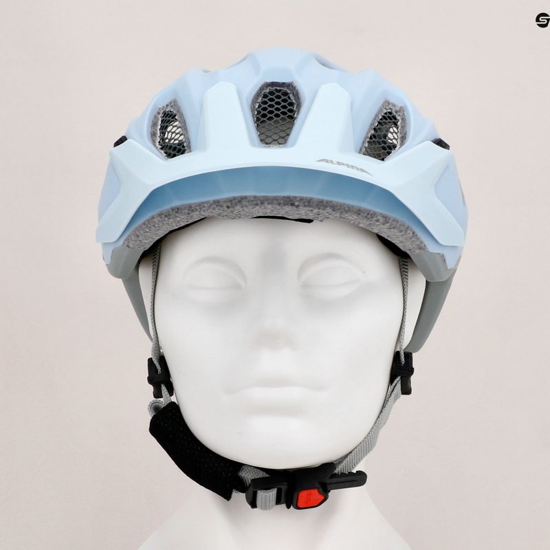 Children's bicycle helmet Alpina Carapax dove blue/grey matte 9
