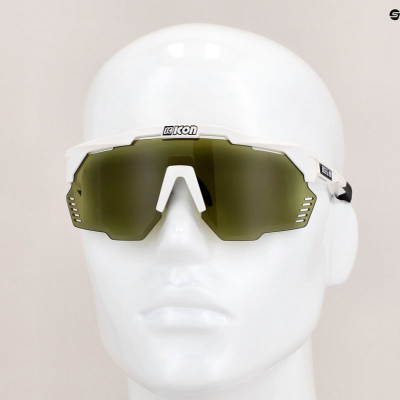 SCICON Aeroshade Kunken white gloss/scnpp green trail cycling glasses EY31150800 8