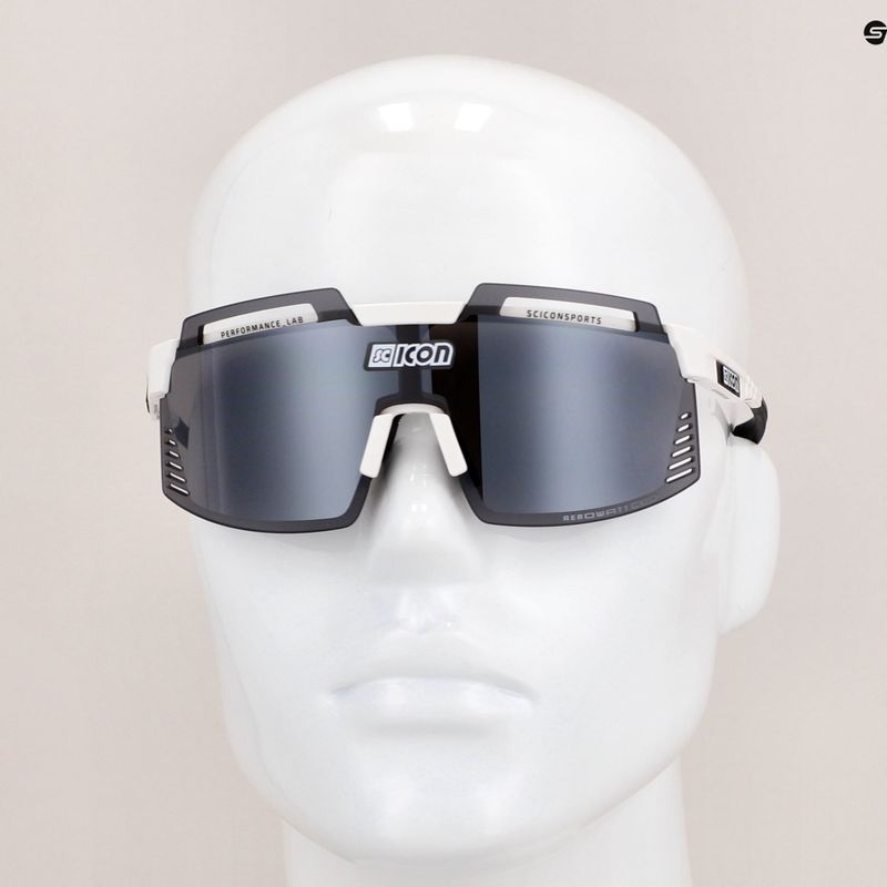 SCICON Aerowatt Foza white gloss/scnpp multimirror silver cycling glasses EY38080800 8