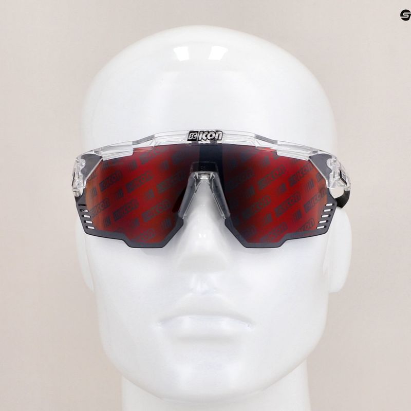 SCICON Aeroshade Kunken crystal gloss/scnpp monogram multimirror red cycling glasses EY31130700 9