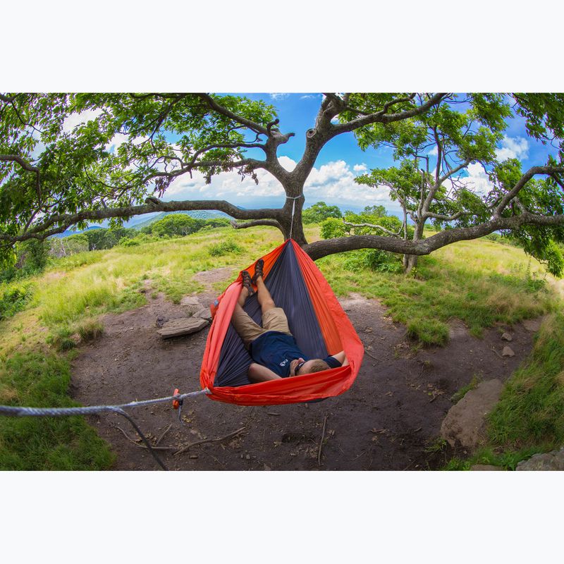 ENO SuperSub Ultralight charcoal/orange hiking hammock 9