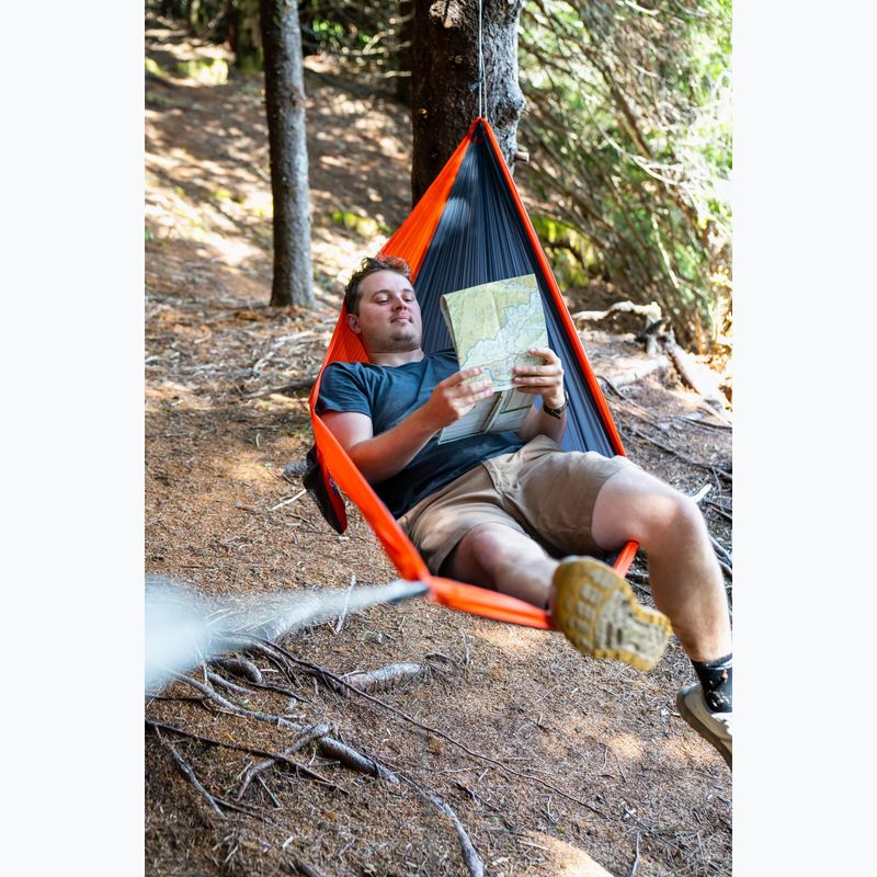 ENO SuperSub Ultralight charcoal/orange hiking hammock 11