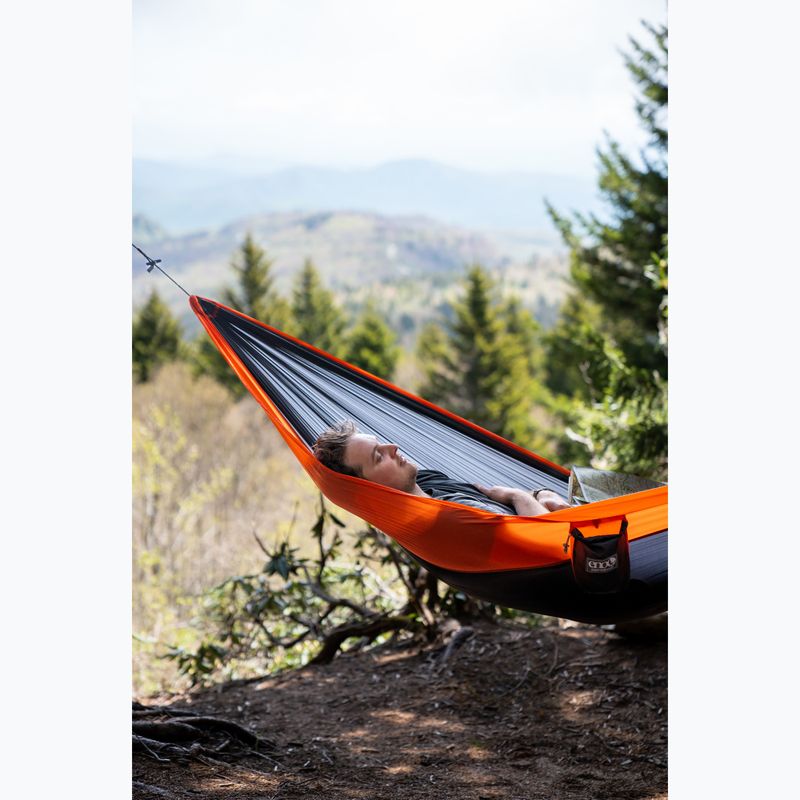 ENO SuperSub Ultralight charcoal/orange hiking hammock 12