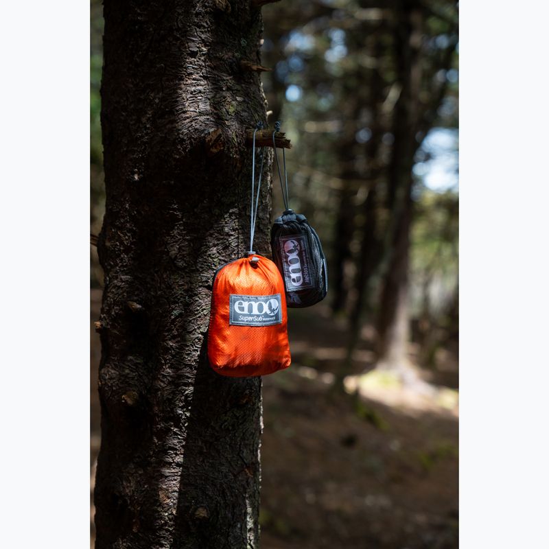 ENO SuperSub Ultralight charcoal/orange hiking hammock 16