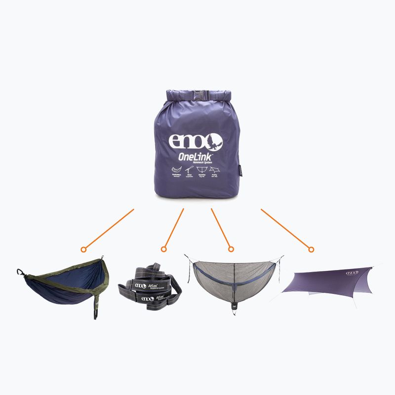 Hiking hammock ENO OneLink System navy/olive 7