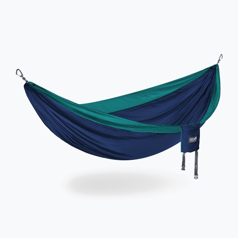 ENO DoubleNest hiking hammock navy/seafoam