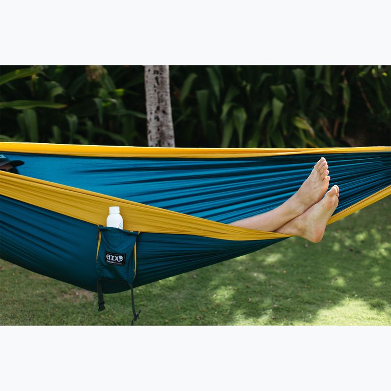 ENO DoubleNest hiking hammock marine/gold 4