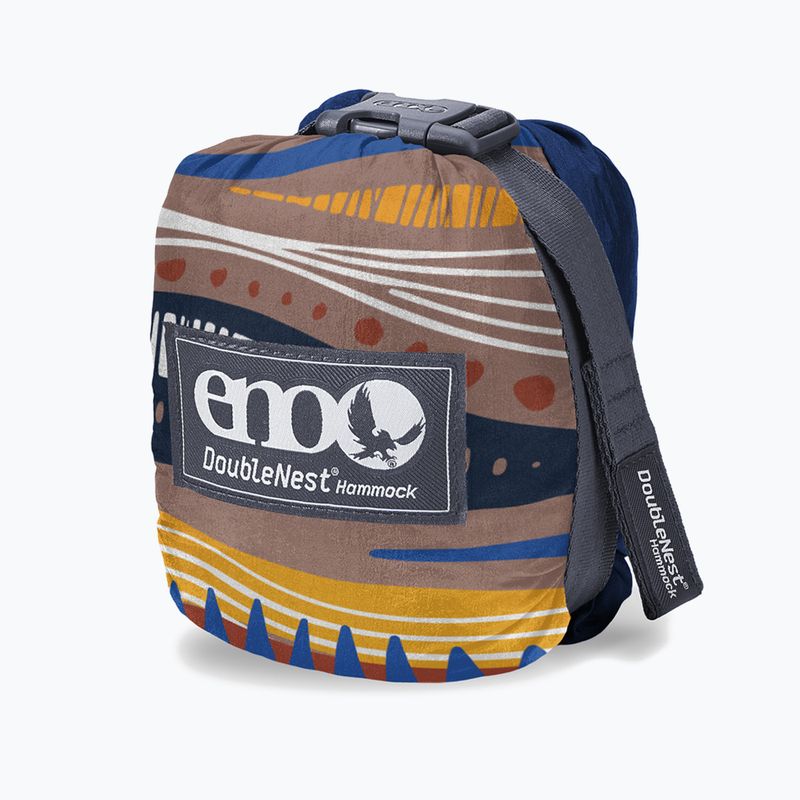 ENO DoubleNest Print tundra/navy hiking hammock 3