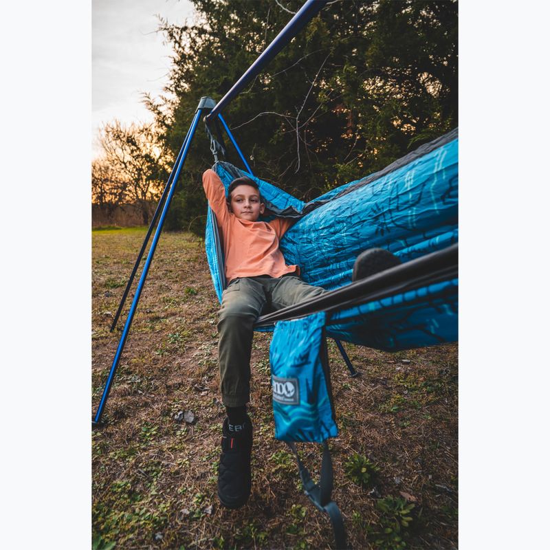 ENO DoubleNest Print Giving Back outside npf/charcoal hiking hammock 3