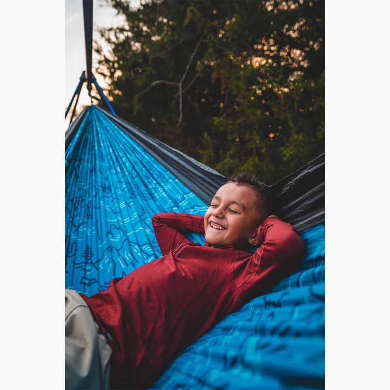 ENO DoubleNest Print Giving Back outside npf/charcoal hiking hammock 5