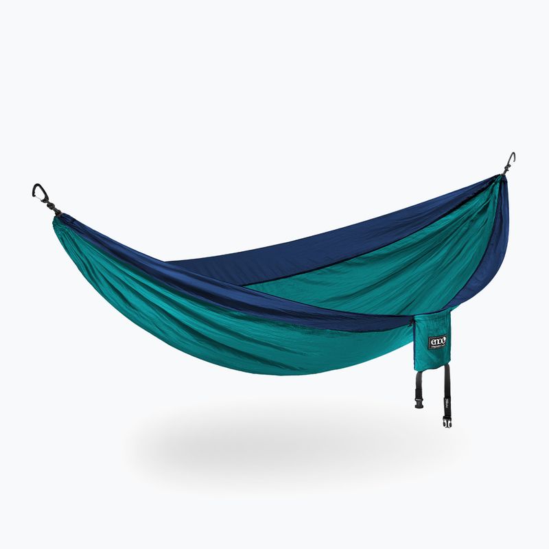 ENO SingleNest seafoam / navy hiking hammock