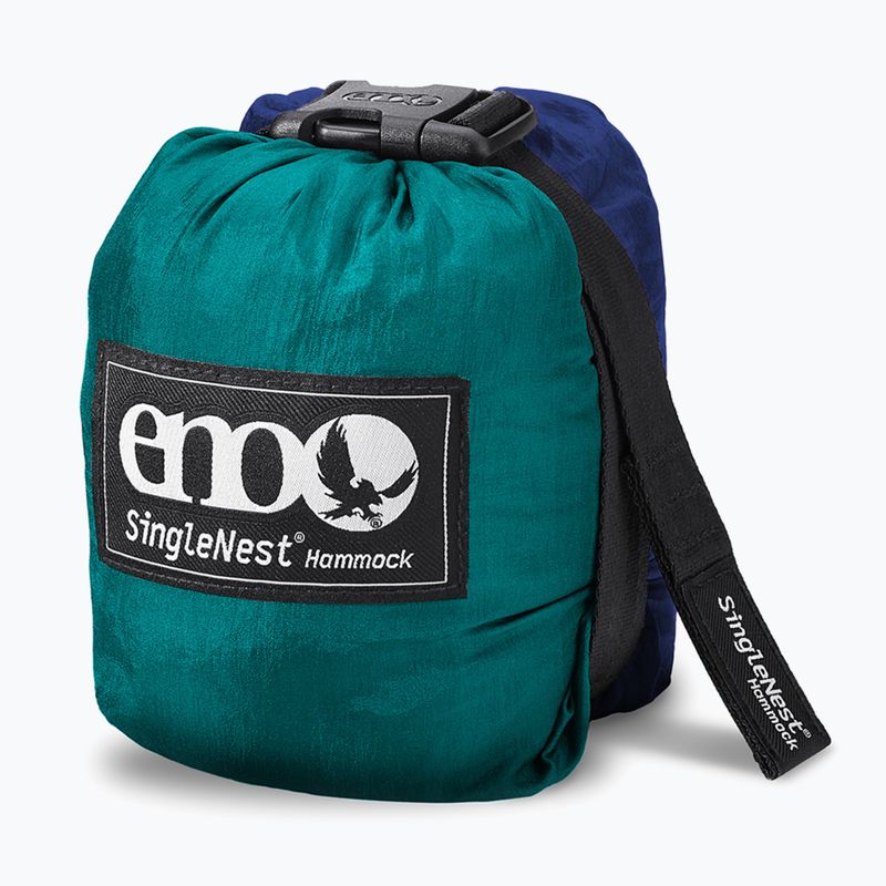 ENO SingleNest seafoam / navy hiking hammock 4
