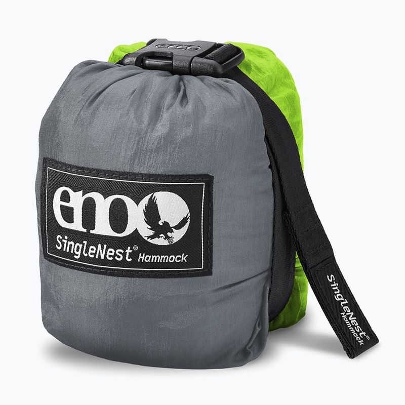 ENO SingleNest hiking hammock grey / chartreuse 4