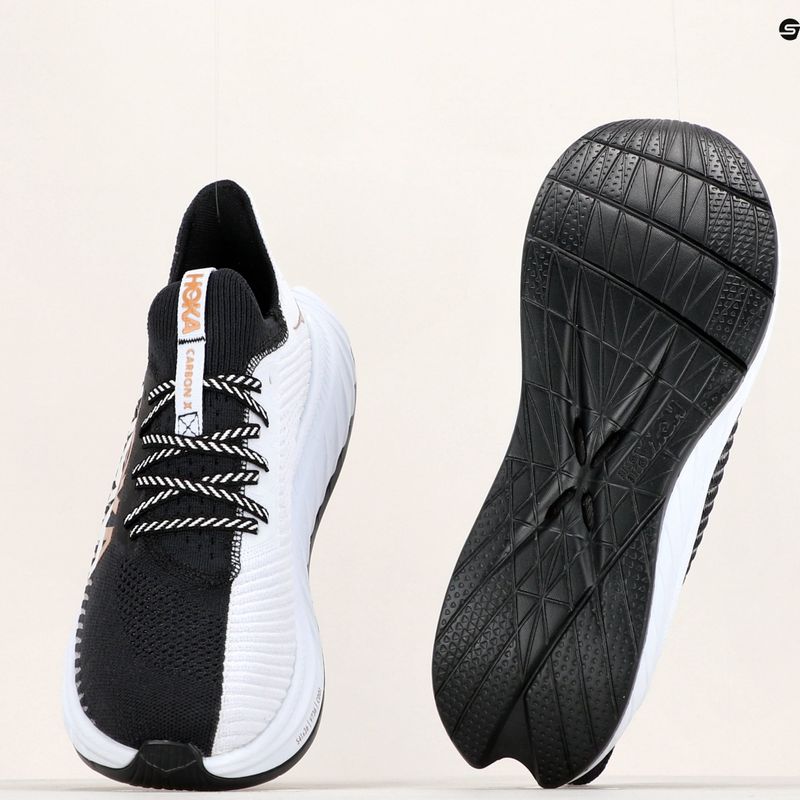 HOKA men's running shoes Carbon X 3 black and white 1123192-BWHT 14